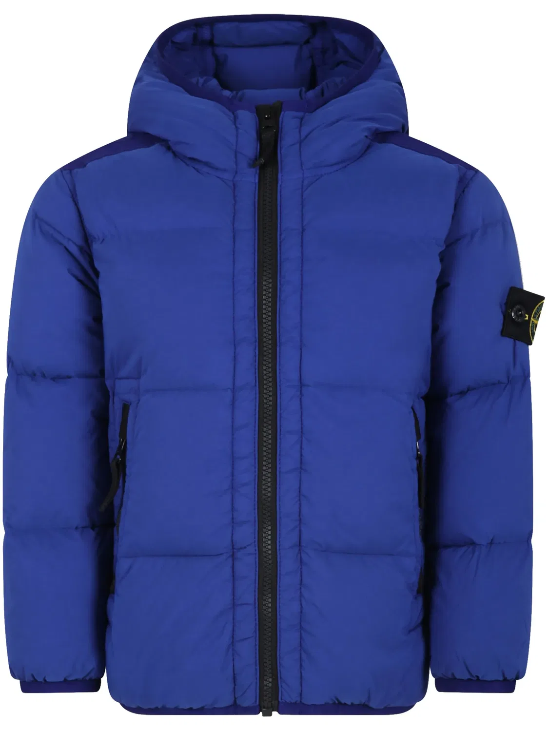 Куртка с капюшоном и утеплителем Compass-Patch Stone Island, синий