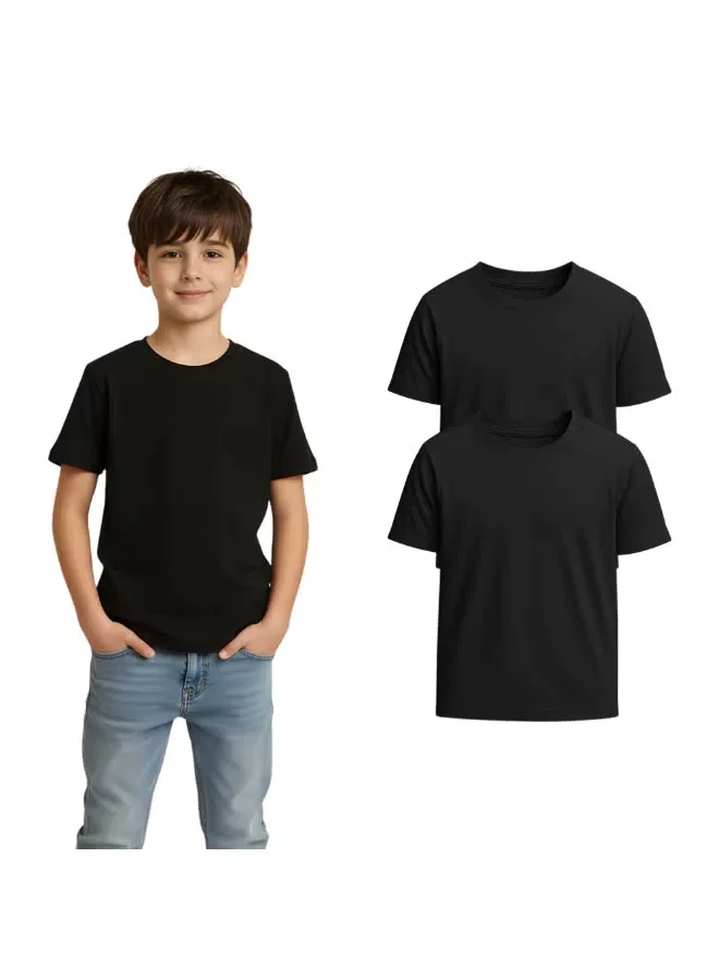Комплект футболок для мальчиков с коротким рукавом хлопковый Printshop4Me, черный