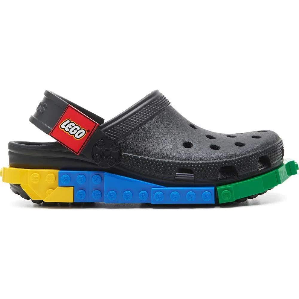 Детские классические сабо Lego Crocs, Black Multi — фото 2