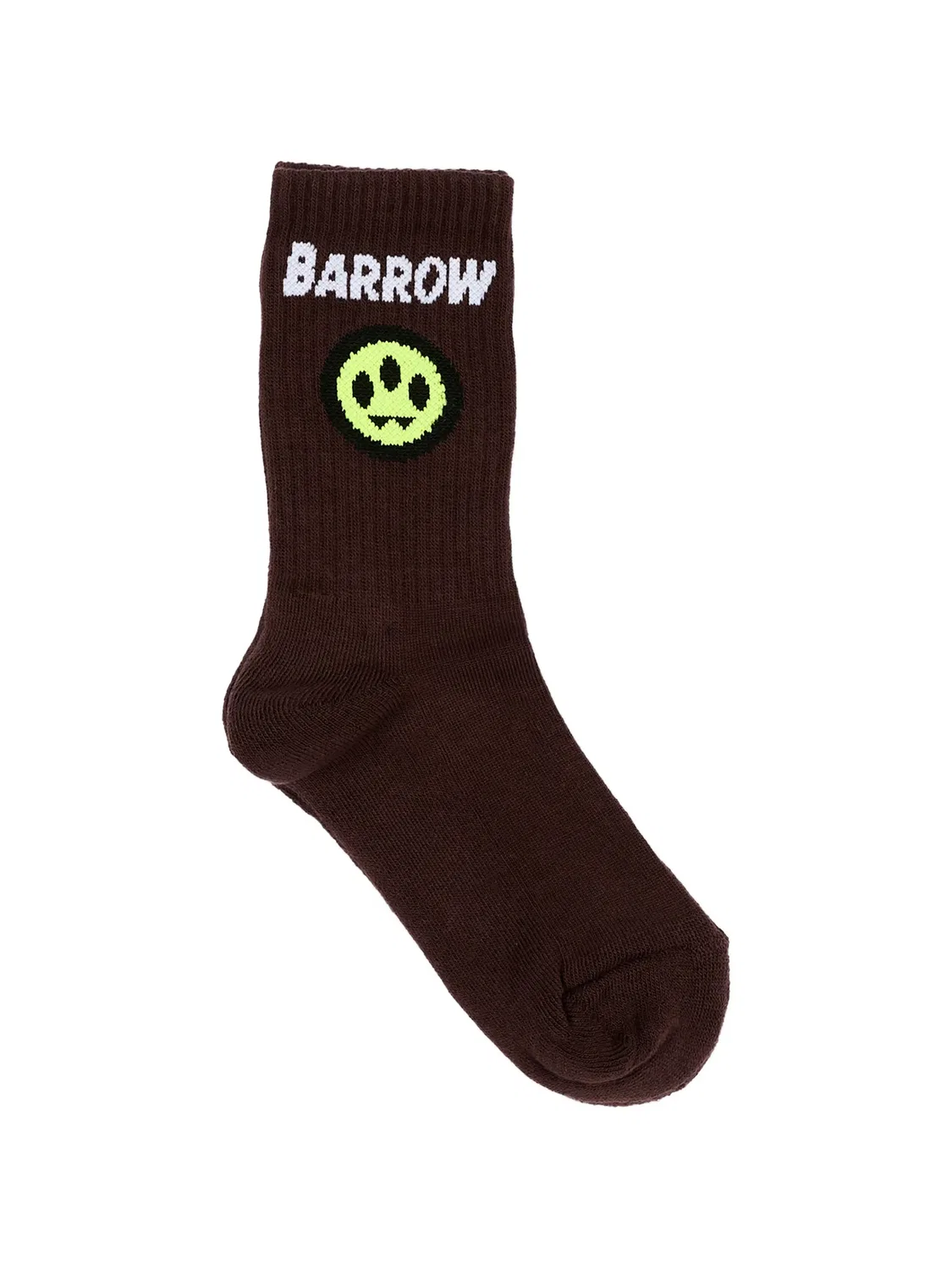 Носки в рубчик с логотипом Barrow Kids, коричневый
