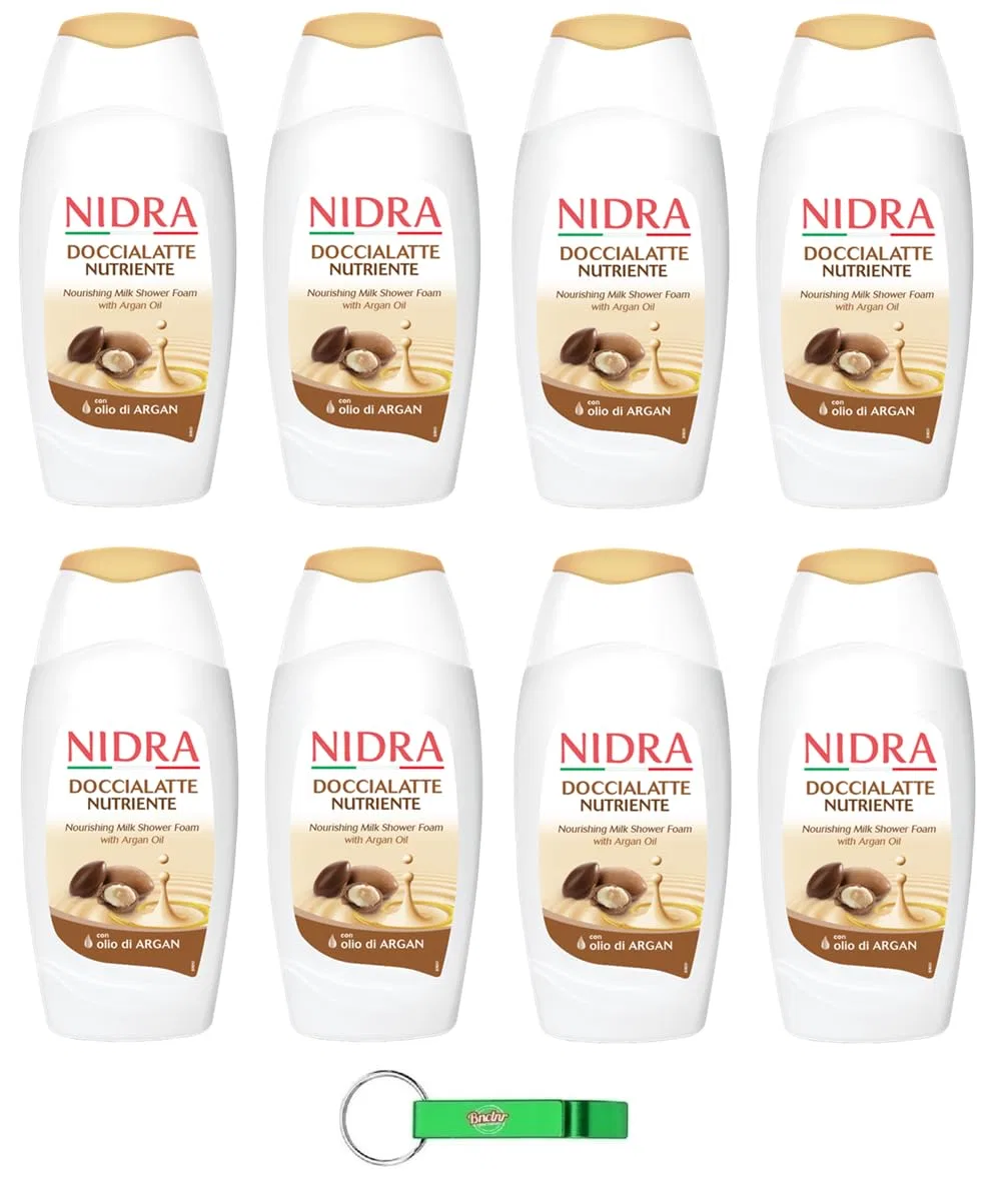 Гель для душа Nourishing Milk, Beni Culinari, набор 8 шт по 250 мл, аромат молочных протеинов и арганового масла