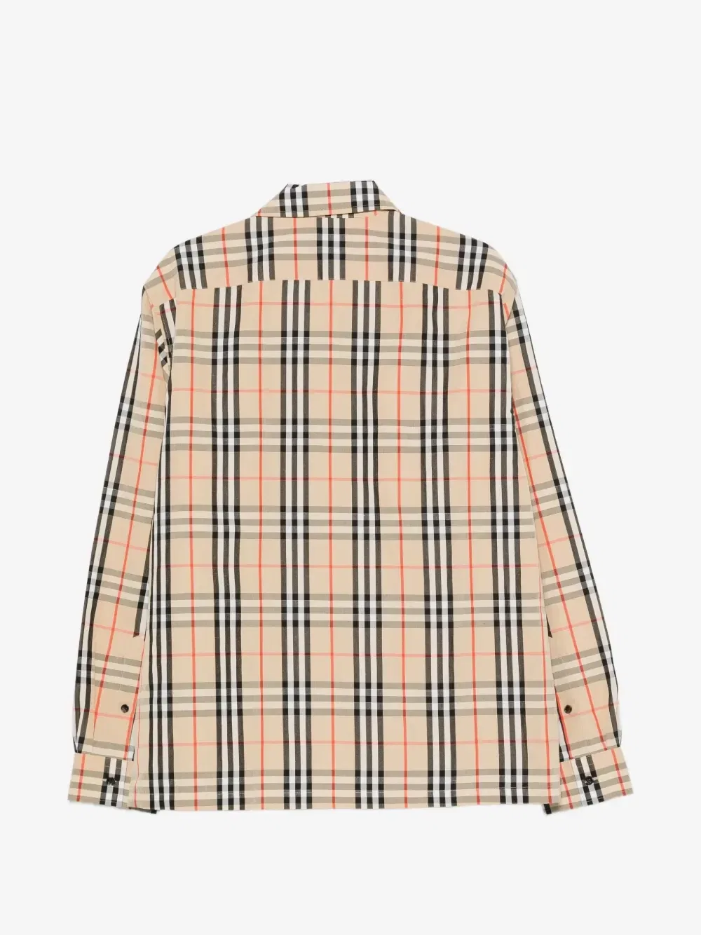 Рубашка-куртка на молнии с клетчатым узором Burberry, бежевый — фото 2