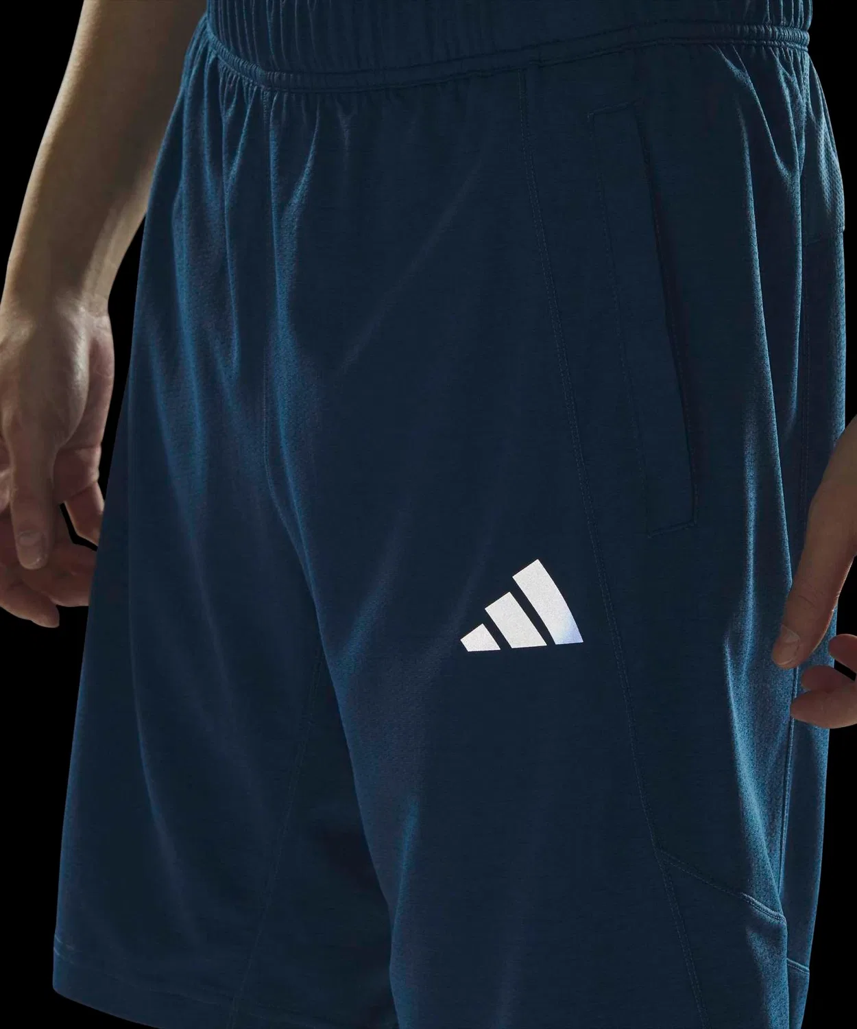 Мужские шорты с принтом Stealth Sliver Tech Essentials Cool Touch Regular Fit 9 дюймов Adidas, Blue — фото 4