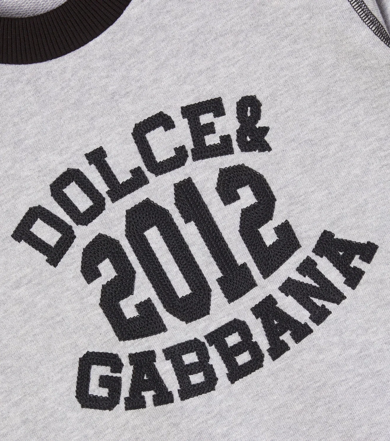 Свитшот хлопковый с логотипом Dolce&Gabbana Kids, серый — фото 3