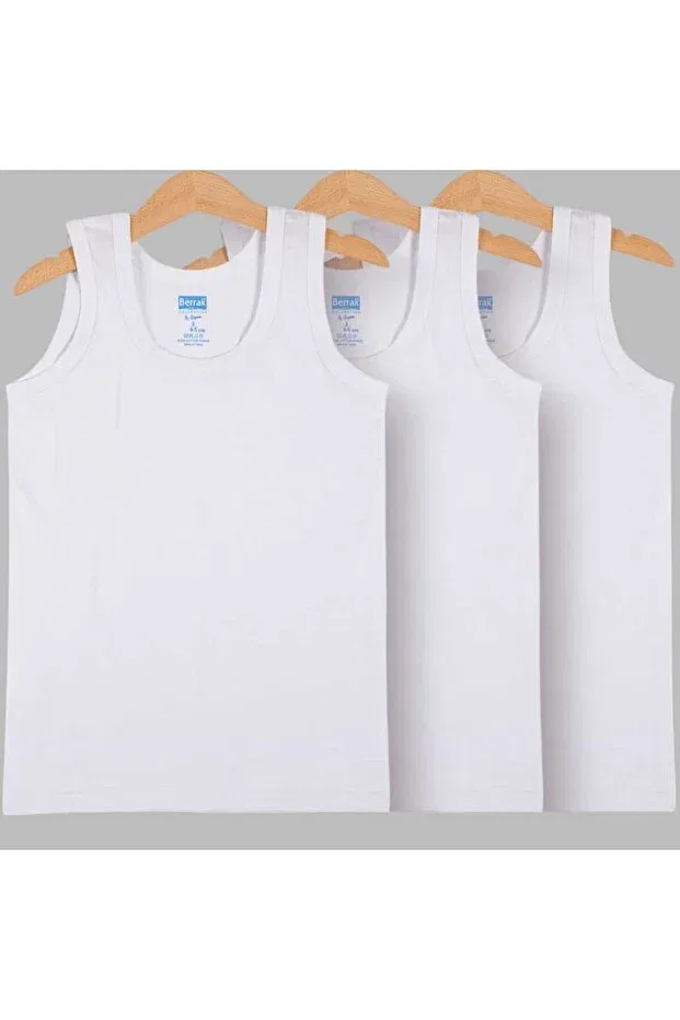 Детское нижнее белье для мальчиков хлопковое комплект 3 шт Berrak Fanilam, White