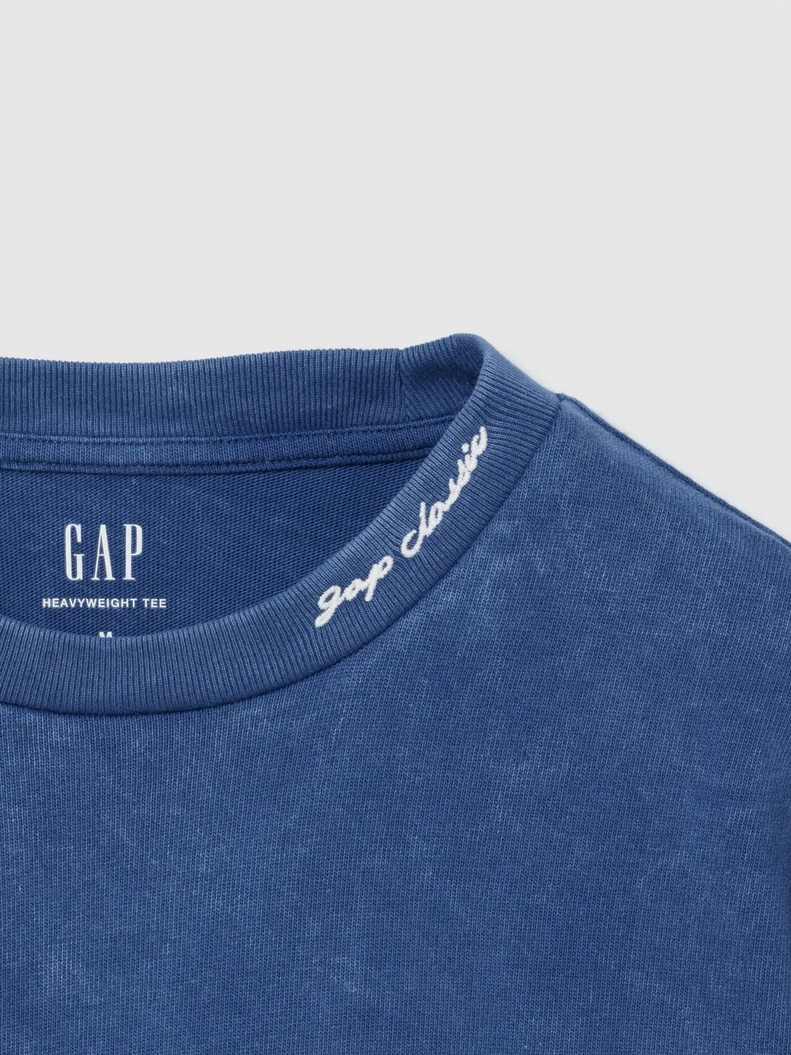 Футболка свободного кроя Heavyweight Logo Gap, синий — фото 2