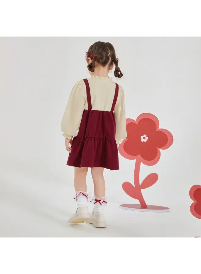 Платье с бантом-брошью, модель D bow knot false two-piece, Jellybaby — фото 4