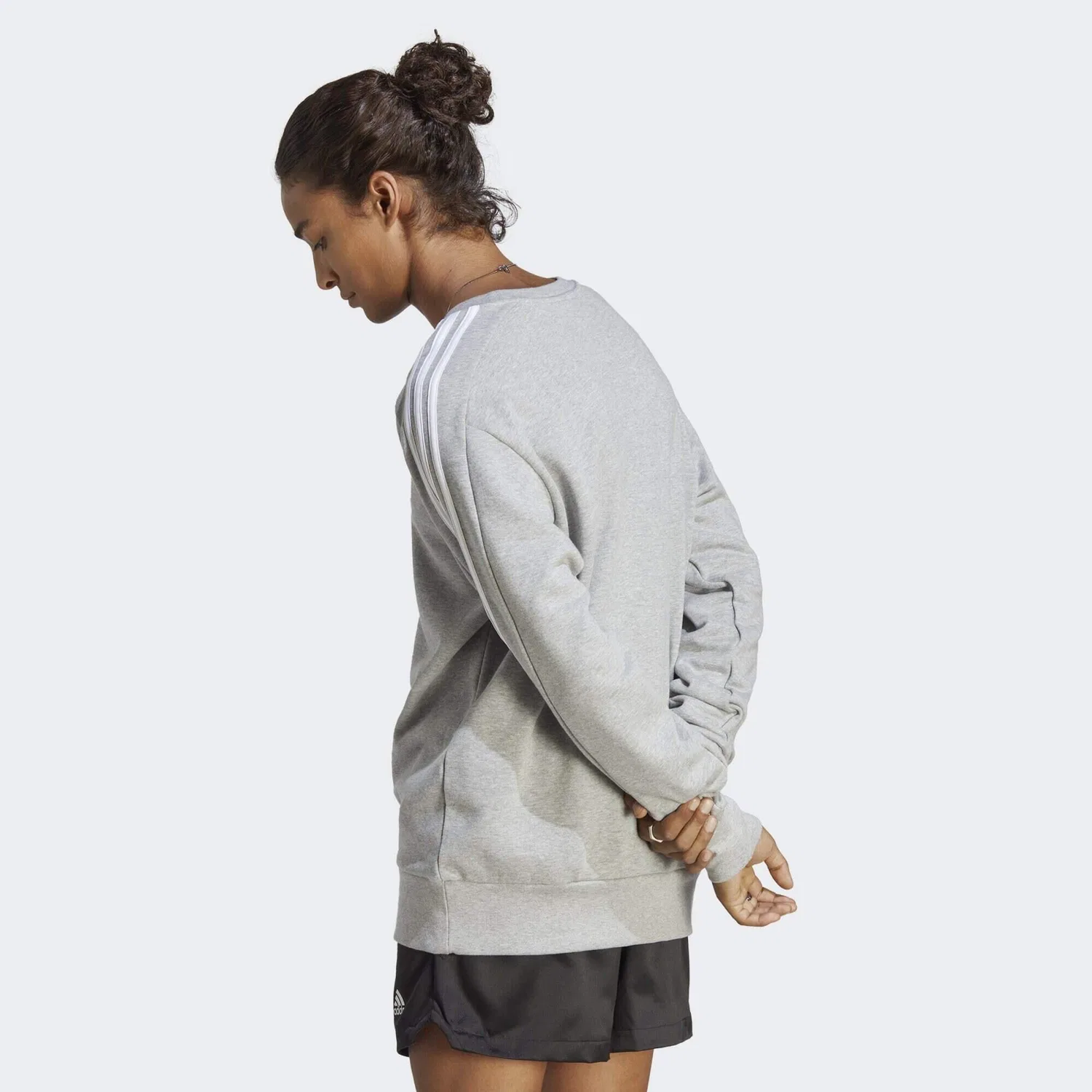 Мужской свитшот с длинным рукавом Essentials French Terry 3-Streifen Adidas, Grau — фото 3