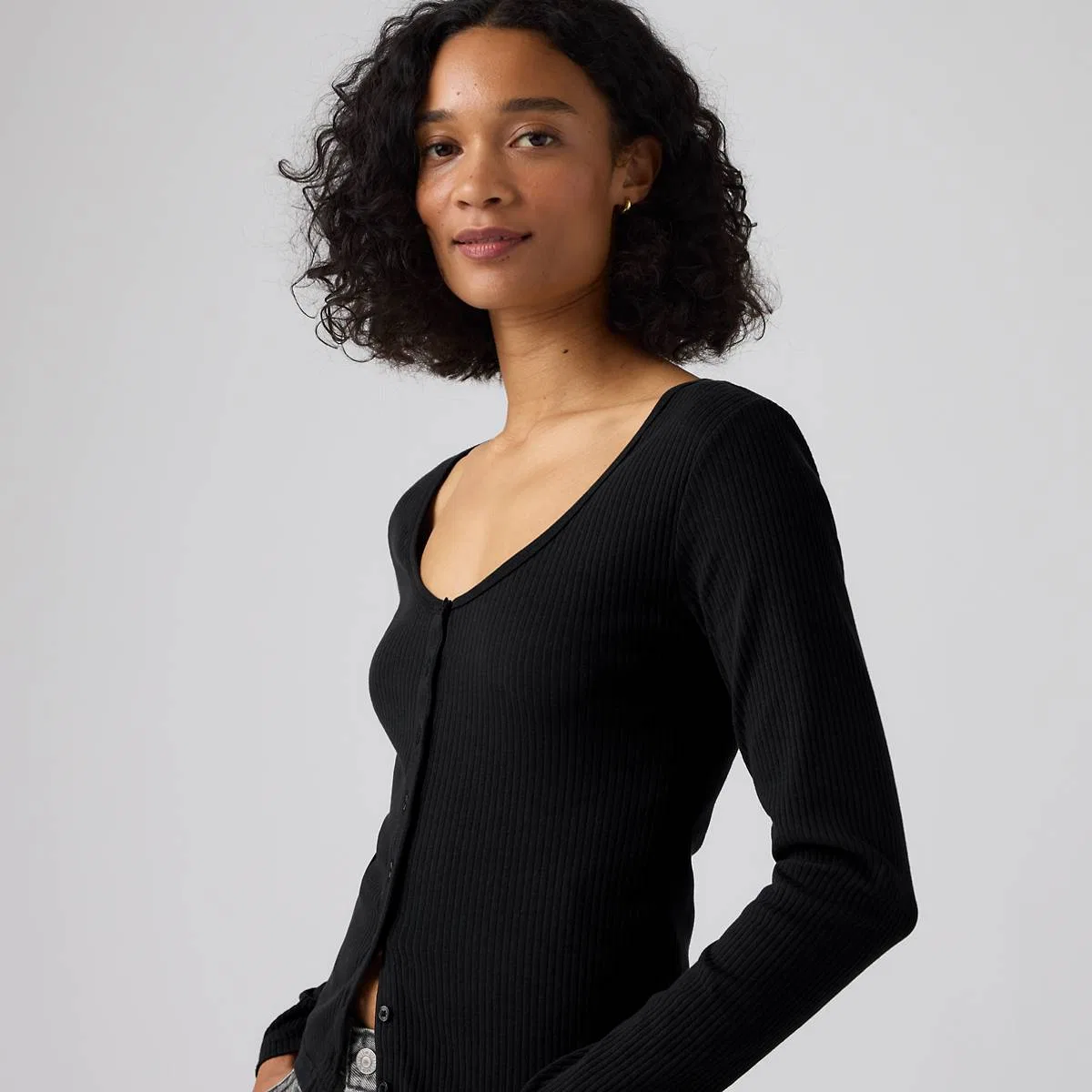 Рубашка с длинными рукавами на пуговицах от Austen Levi's, Anthracite Night - Black — фото 2