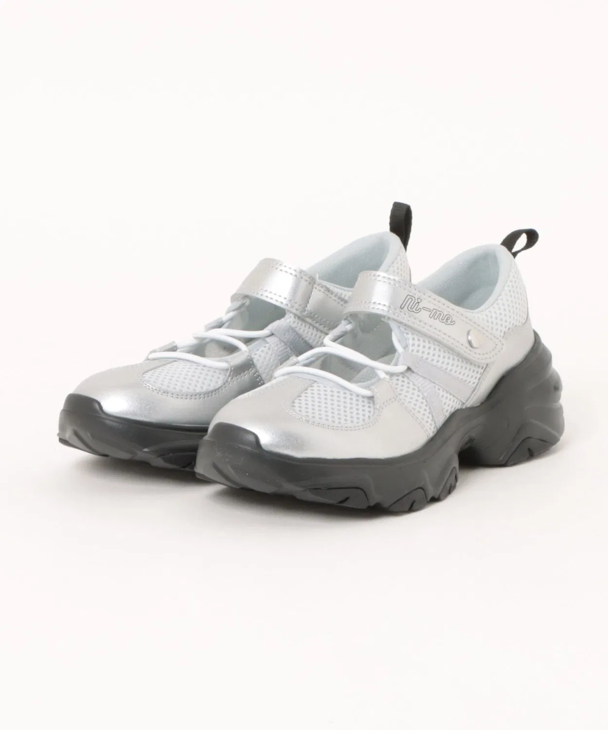 Детские кроссовки для девочек с ремешком, модель NM J156 MoonStar, Silver