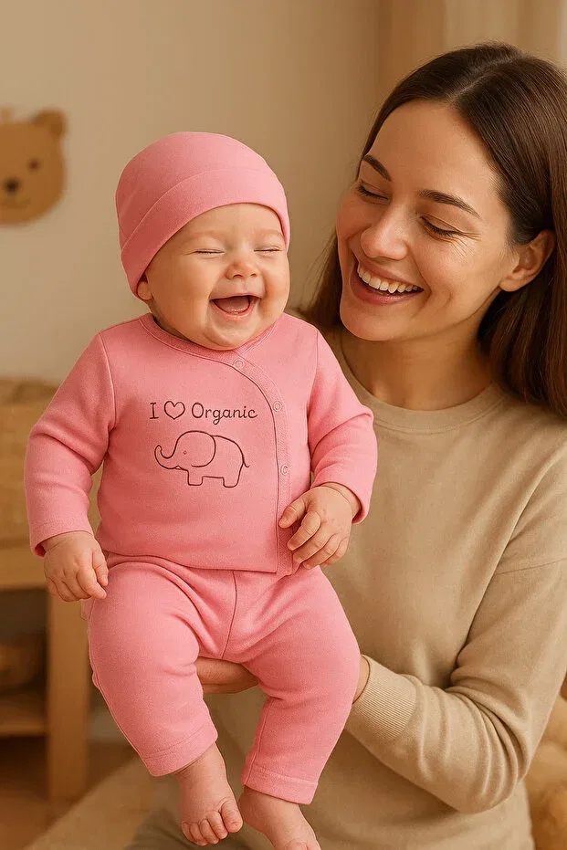 Детский комплект для новорожденных с принтом Elephant Pattern Malzek, Pink