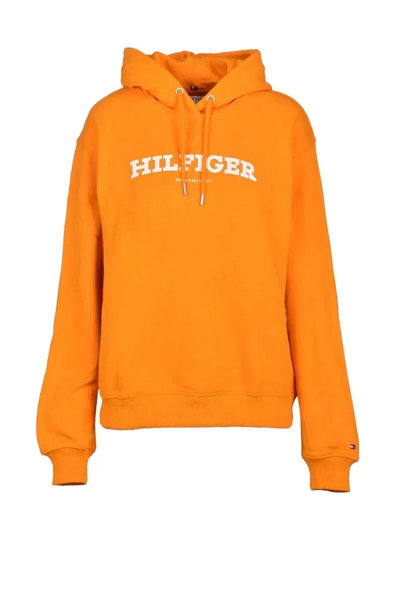 Женский свитшот с капюшоном и принтом Tommy Hilfiger, оранжевый