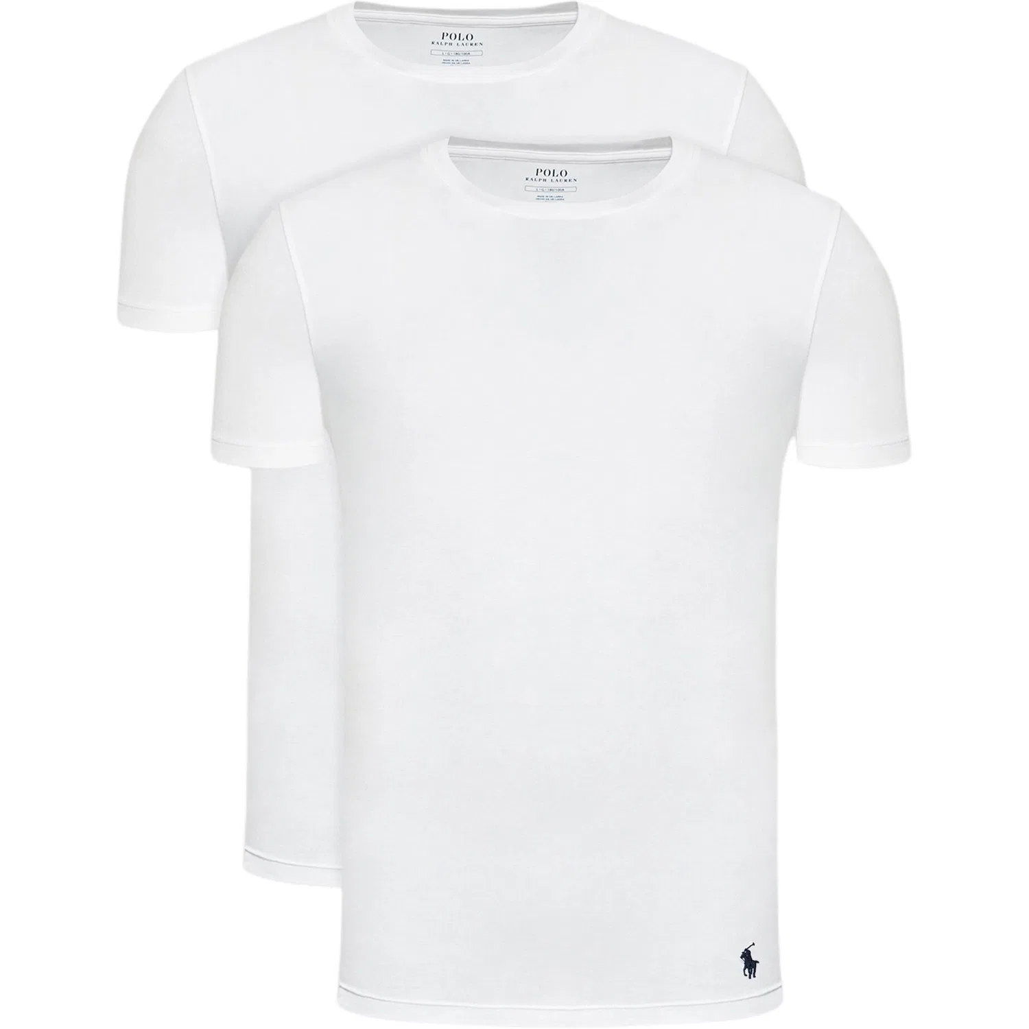 Мужская футболка с круглым вырезом, комплект из 2 штук, Polo Ralph Lauren, White
