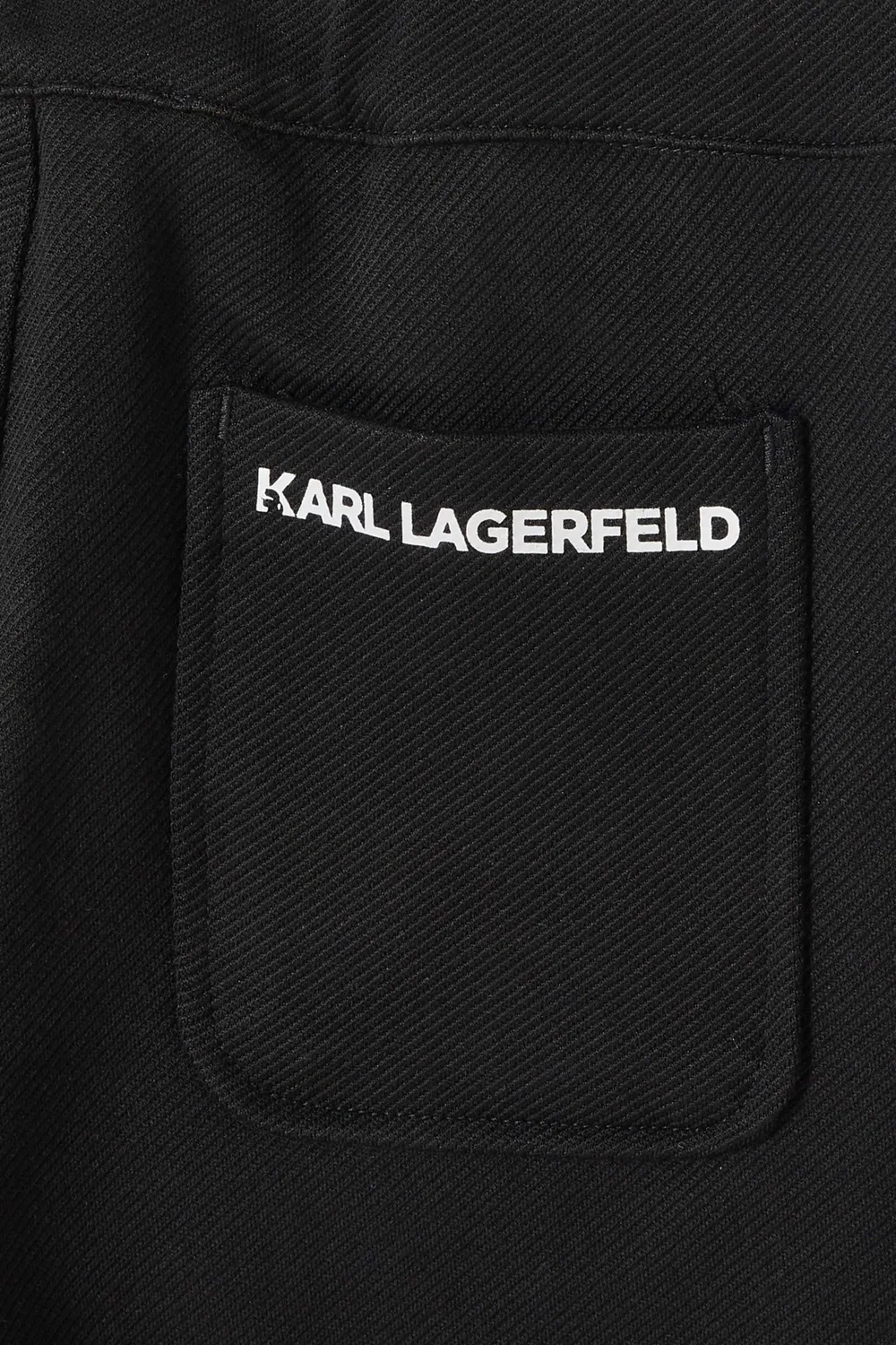 Брюки с логотипом на кулиске из двойного пике Karl Lagerfeld Kids — фото 3