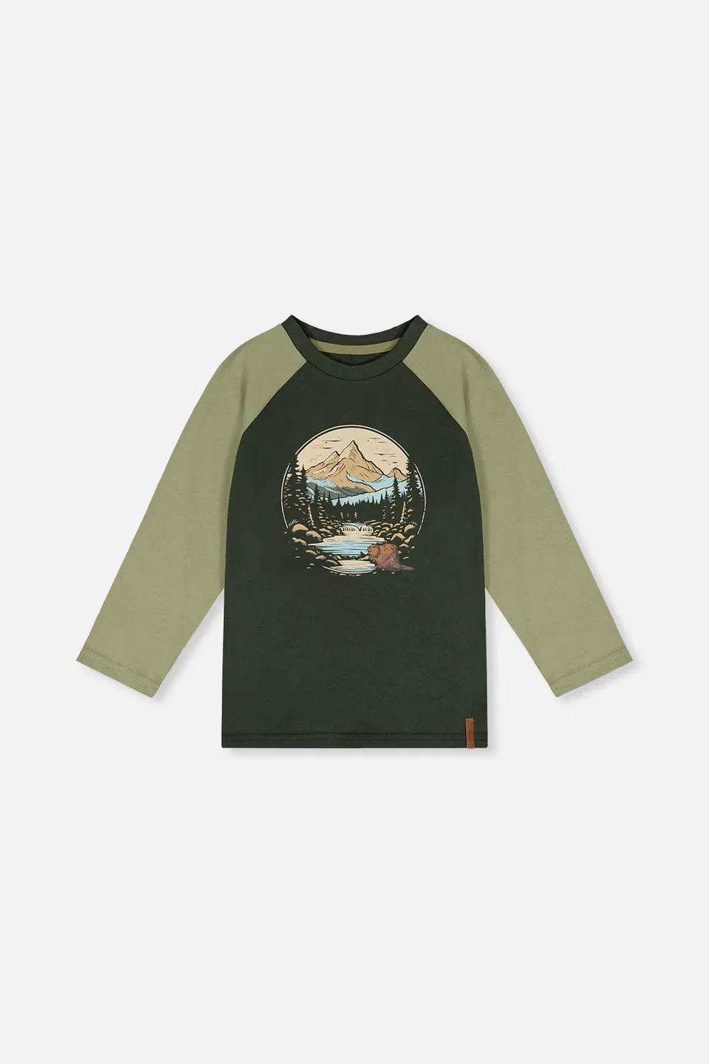 Детская футболка для мальчиков с принтом Deux par Deux, Jasper Printed Green