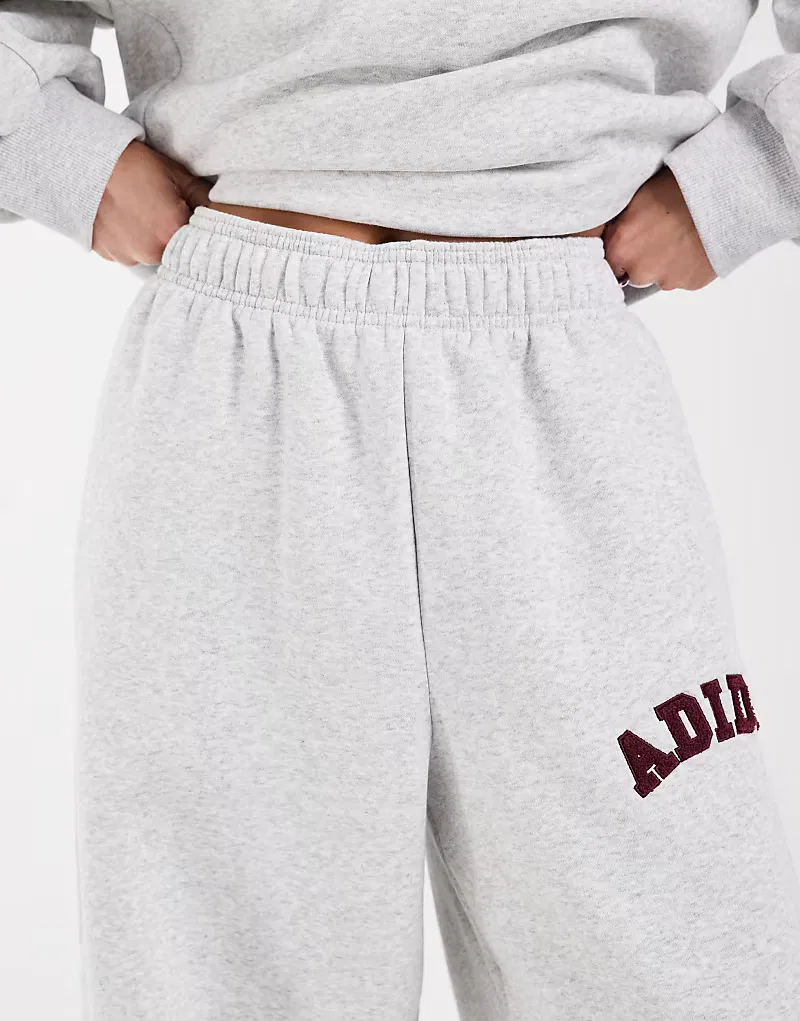 Спортивные брюки Adidas Sportswear с широкими штанинами, серый и, бордовый — фото 4