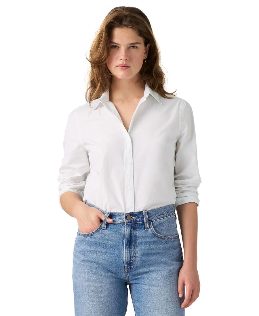 Женская рубашка с длинным рукавом Carlile Classic Poplin Levi's, Bright White — фото 3
