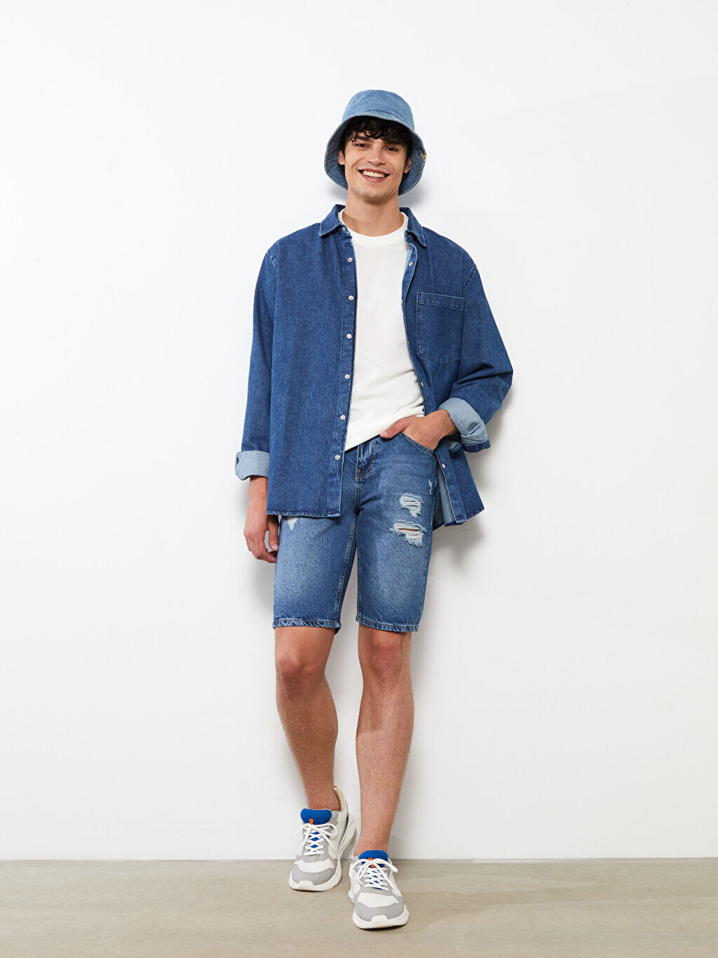 

Мужские джинсовые шорты Slim Fit LCW Casual