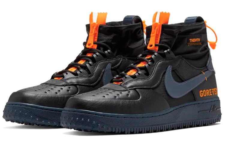 Кроссовки Nike Air Force 1 Winter Gore-Tex, черный/темно-синий — фото 3