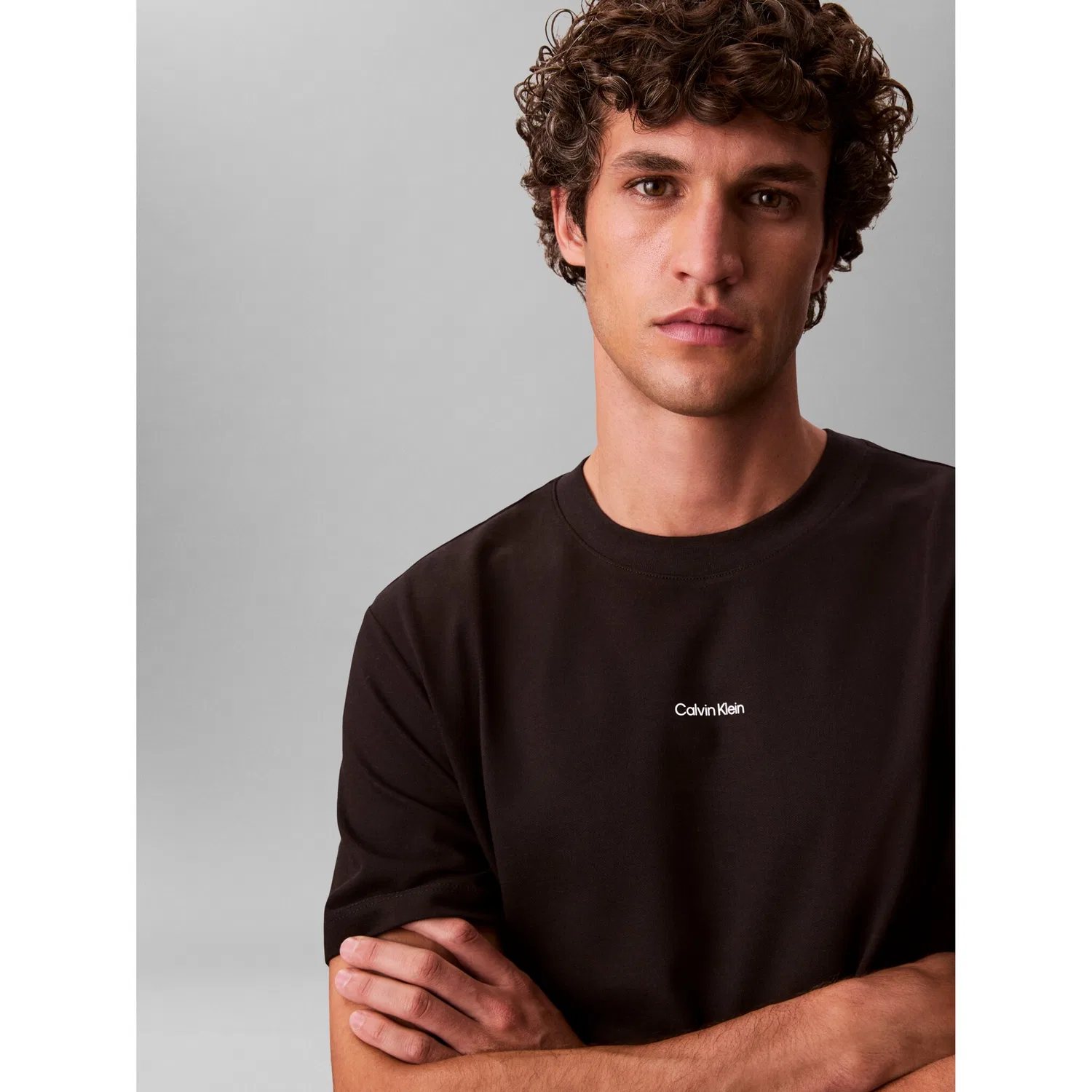 Мужская футболка с круглым вырезом Calvin Klein, Black — фото 3