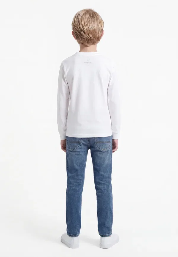 Комплект из двух футболок Jjbrandon с круглым вырезом и длинными рукавами Jack & Jones Junior, белый/небесно-голубой — фото 2
