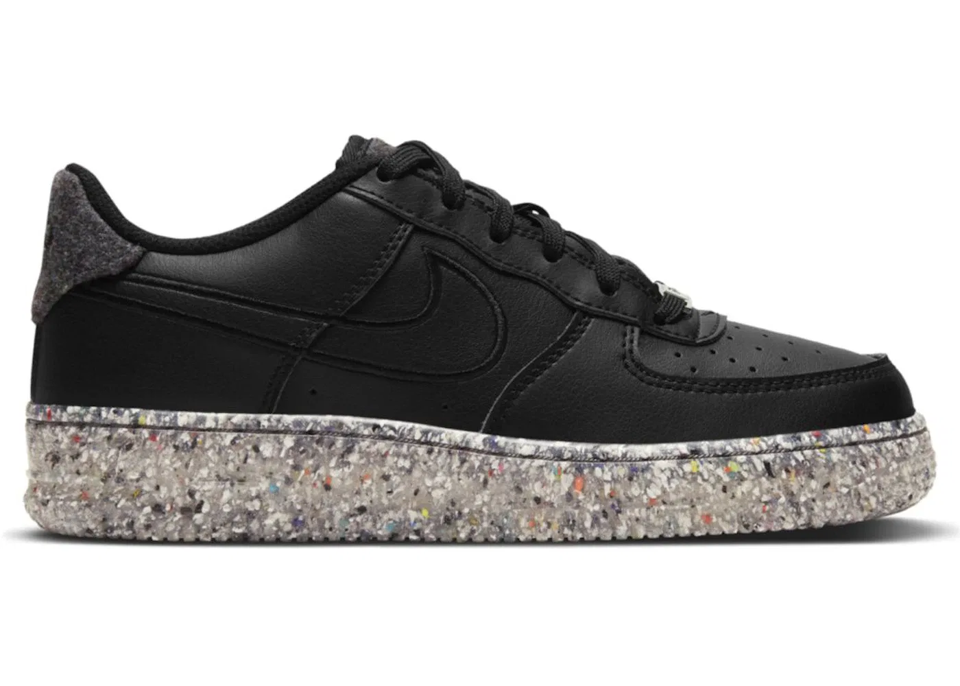 Детские кроссовки Lifestyle Nike Air Force 1 Low Recycled, Black/Metallic Silver/Black