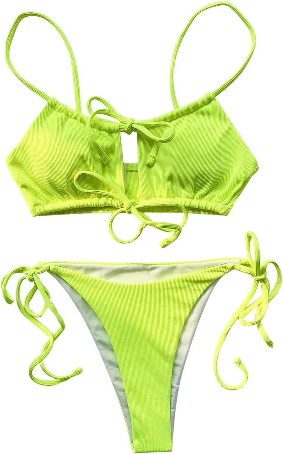 Женский бикини-комплект с вырезами, Brazilian, Green