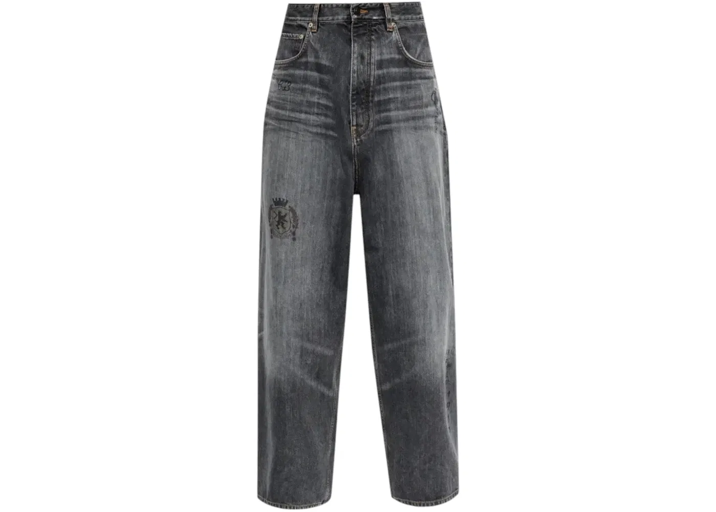 Мужские широкие брюки Tattoo Baggy Pant Balenciaga, Dark Grey