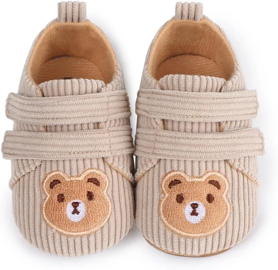 Детские кеды для мальчиков из вельвета с нескользящей подошвой Purepips, Beige — фото 3