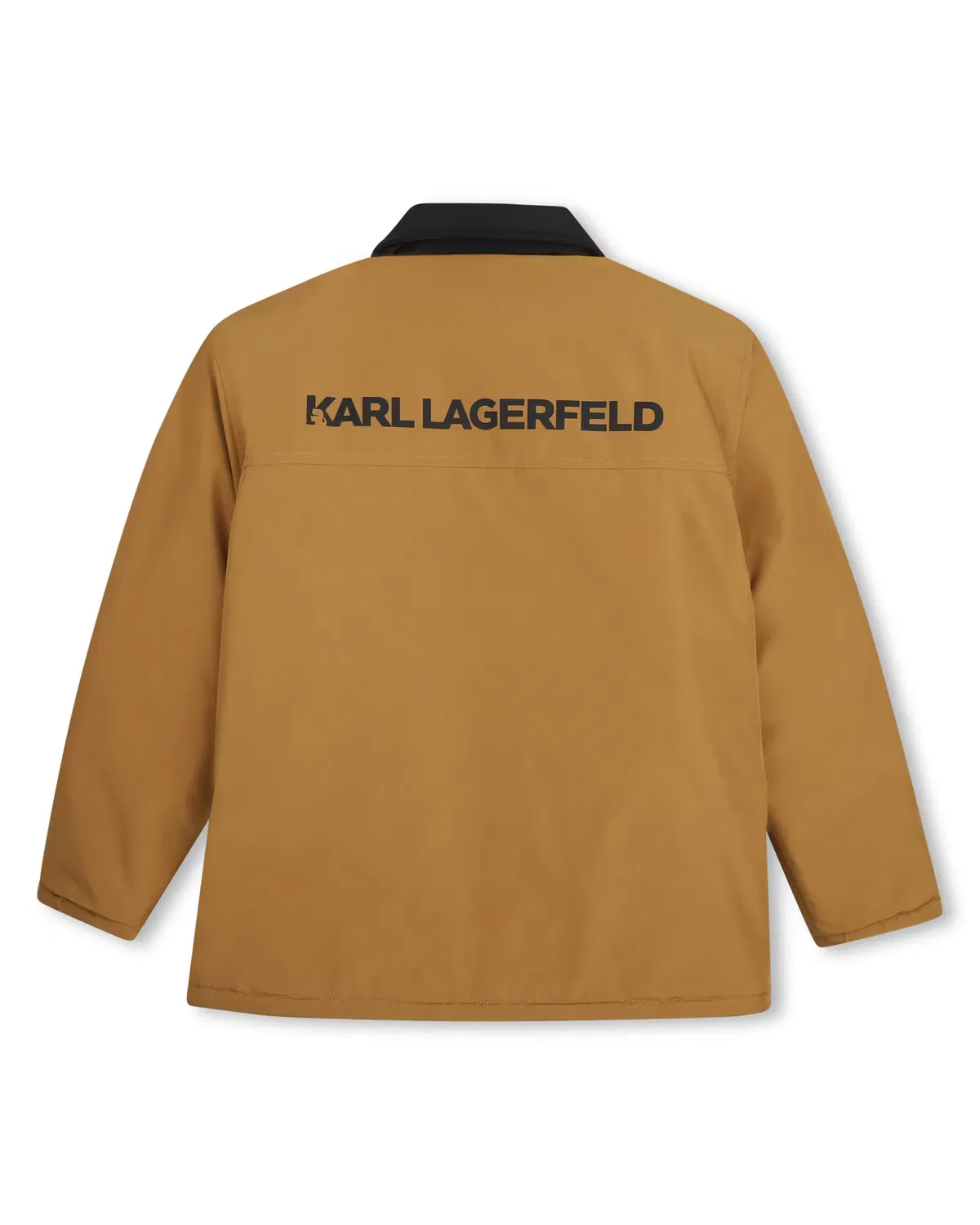 Детская парка для мальчиков с принтом Karl Lagerfeld Kids, Negro — фото 4