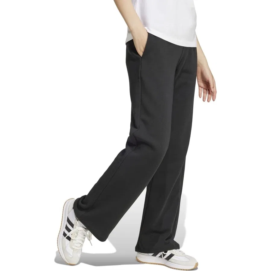 Спортивные штаны с принтом и открытым низом adidas Sportswear JC5921 Essentials Small Logo Feel Cozy Open-Hem Pants, Черно-белый — фото 3