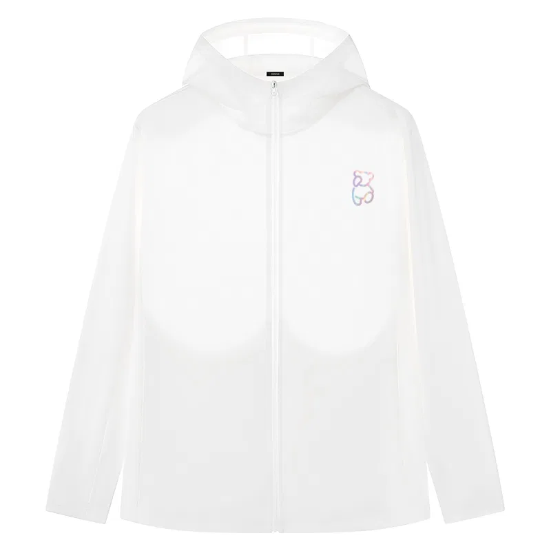 Детская ветровка MINISO, Ice Silk Sun Protection Raw White (with Dazzling Color Bear Chest Logo), Цвет Ice Silk Sun Protection Raw White (with Dazzling Color Bear Chest Logo)