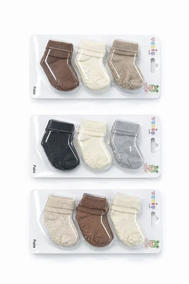 Детские носки с нескользящей подошвой 9 пар Yetiş Socks, Multicolor