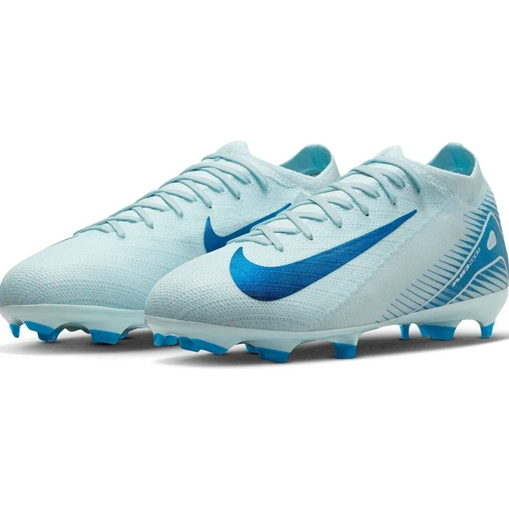Детские футбольные бутсы для мальчиков с фиксированной подошвой Nike Zoom Mercurial 16 Pro Fg, синие — фото 3
