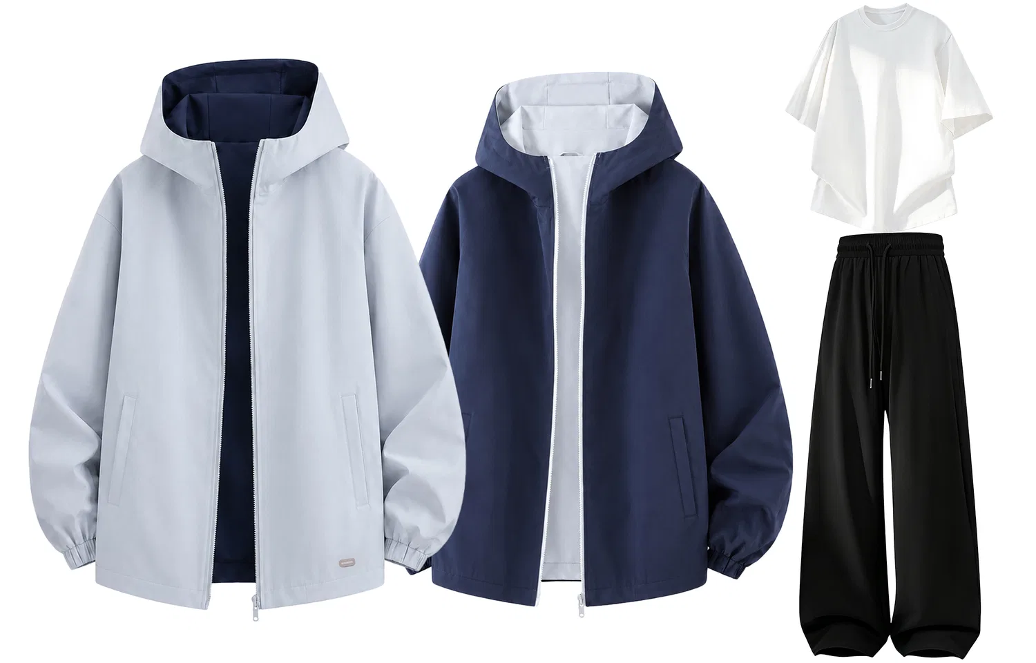 Детский комплект ветровка и брюки с капюшоном Khaki+White+Black WARRIOR — фото 3