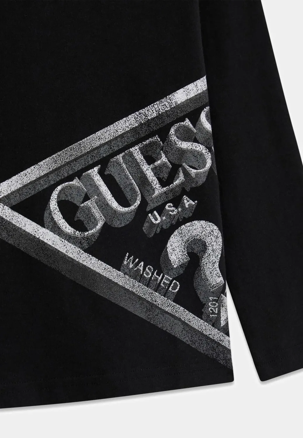 Футболка с длинными рукавами и логотипом Ls, унисекс Guess, Jet Black A — фото 3