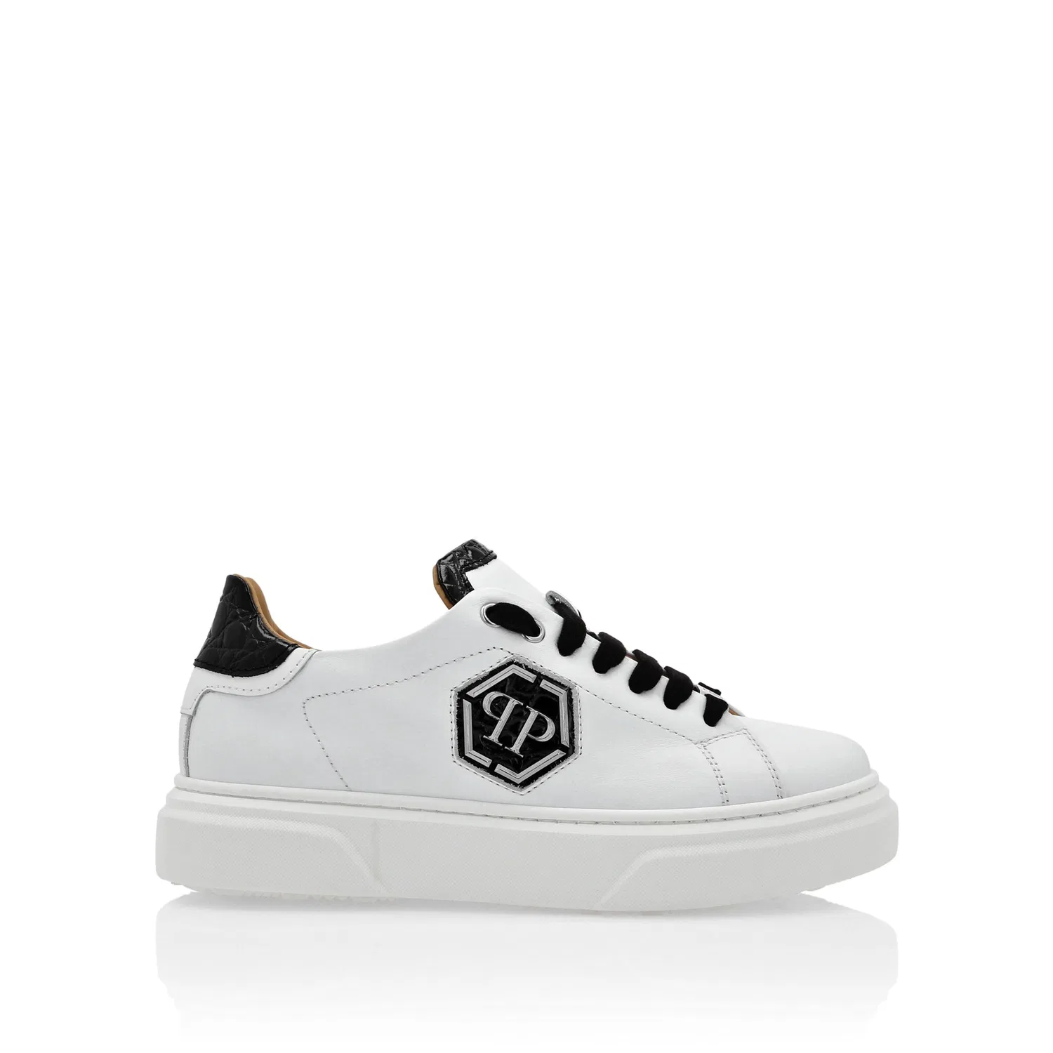 Детские кроссовки с низким верхом PHILIPP PLEIN, White/Black — фото 3