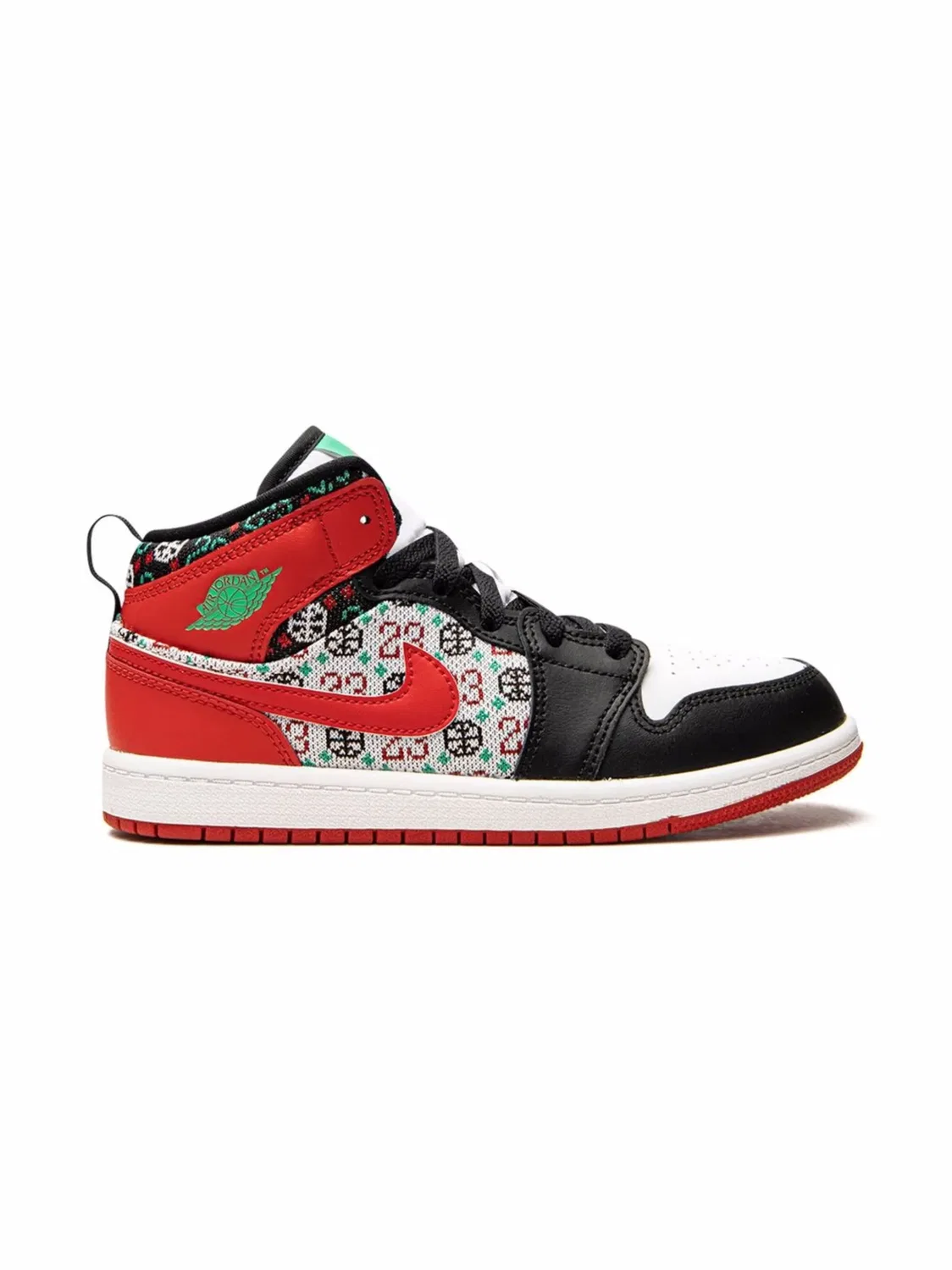 Кроссовки Air Jordan 1 Mid Holiday Jordan Kids, черный — фото 2