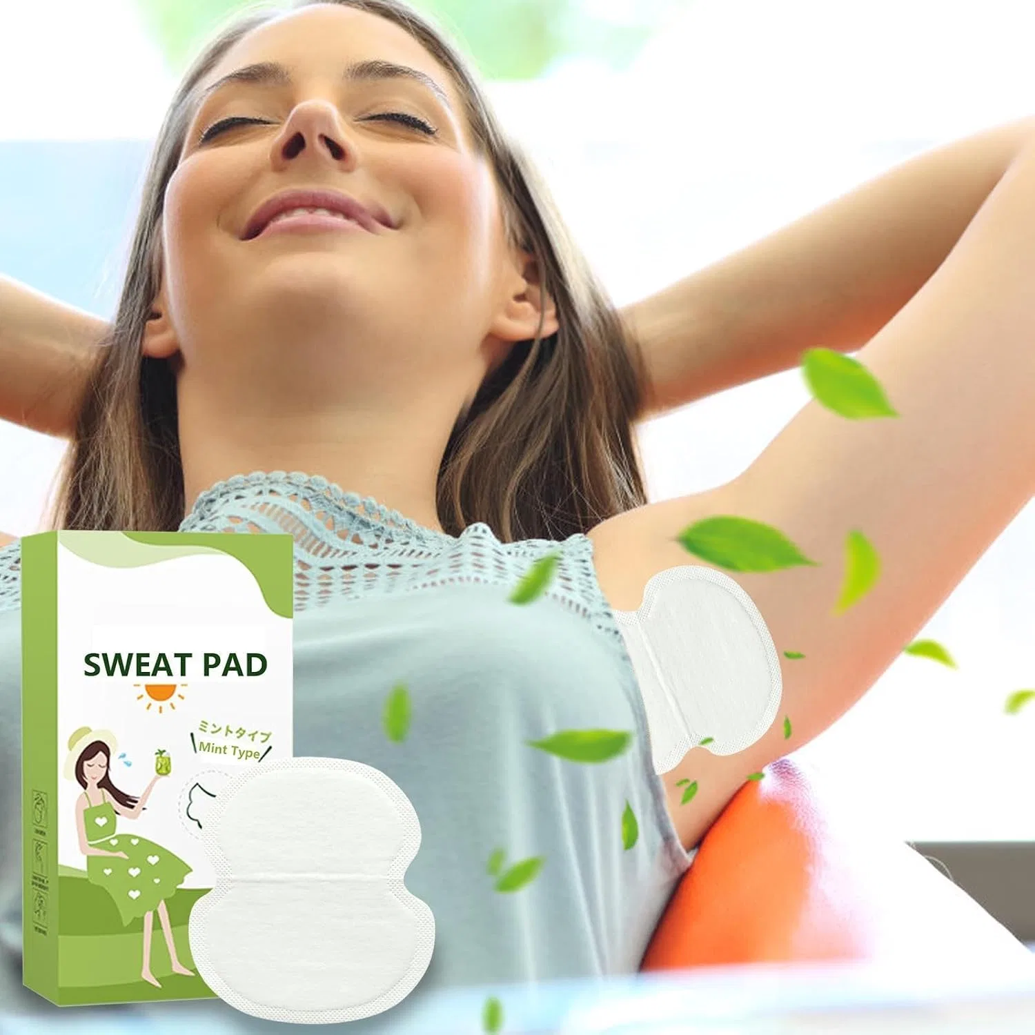 Пластыри для подмышек от пота, Peppermint Forearm Sweat Absorbing Plasters Generic — фото 2