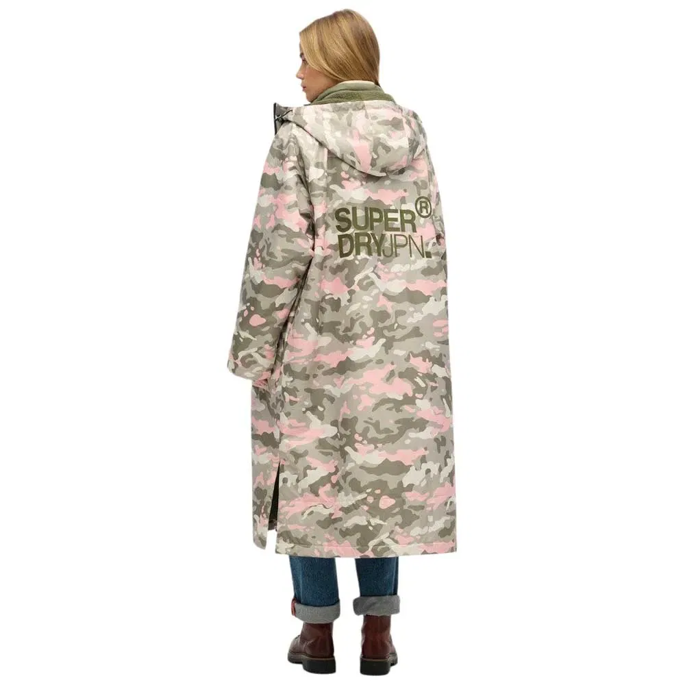 Женская дождевая куртка с капюшоном Superdry, Beige — фото 2