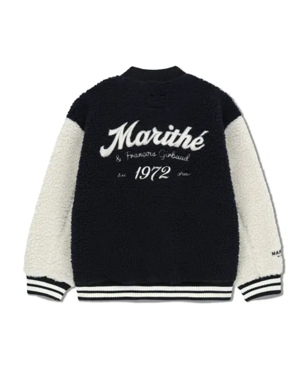 Универсальная флисовая куртка с воротником-стойкой, Varsity Marithé Kids, слоновая кость — фото 3