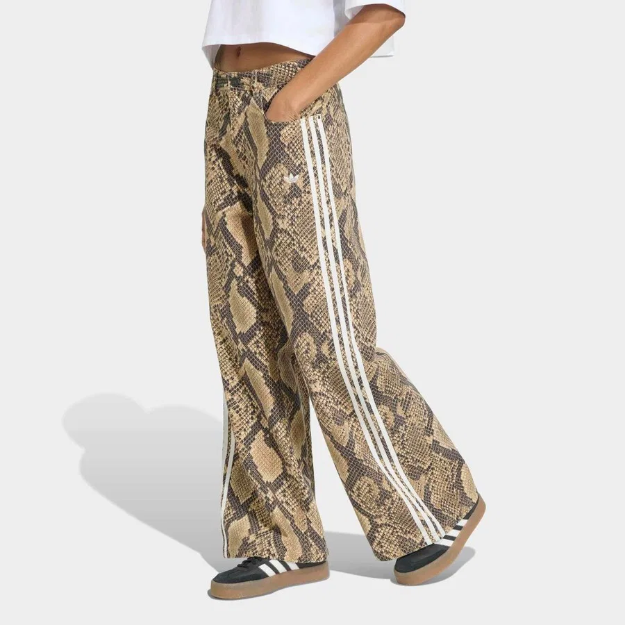 Джинсовые брюки с принтом Snake adidas, Кремовый