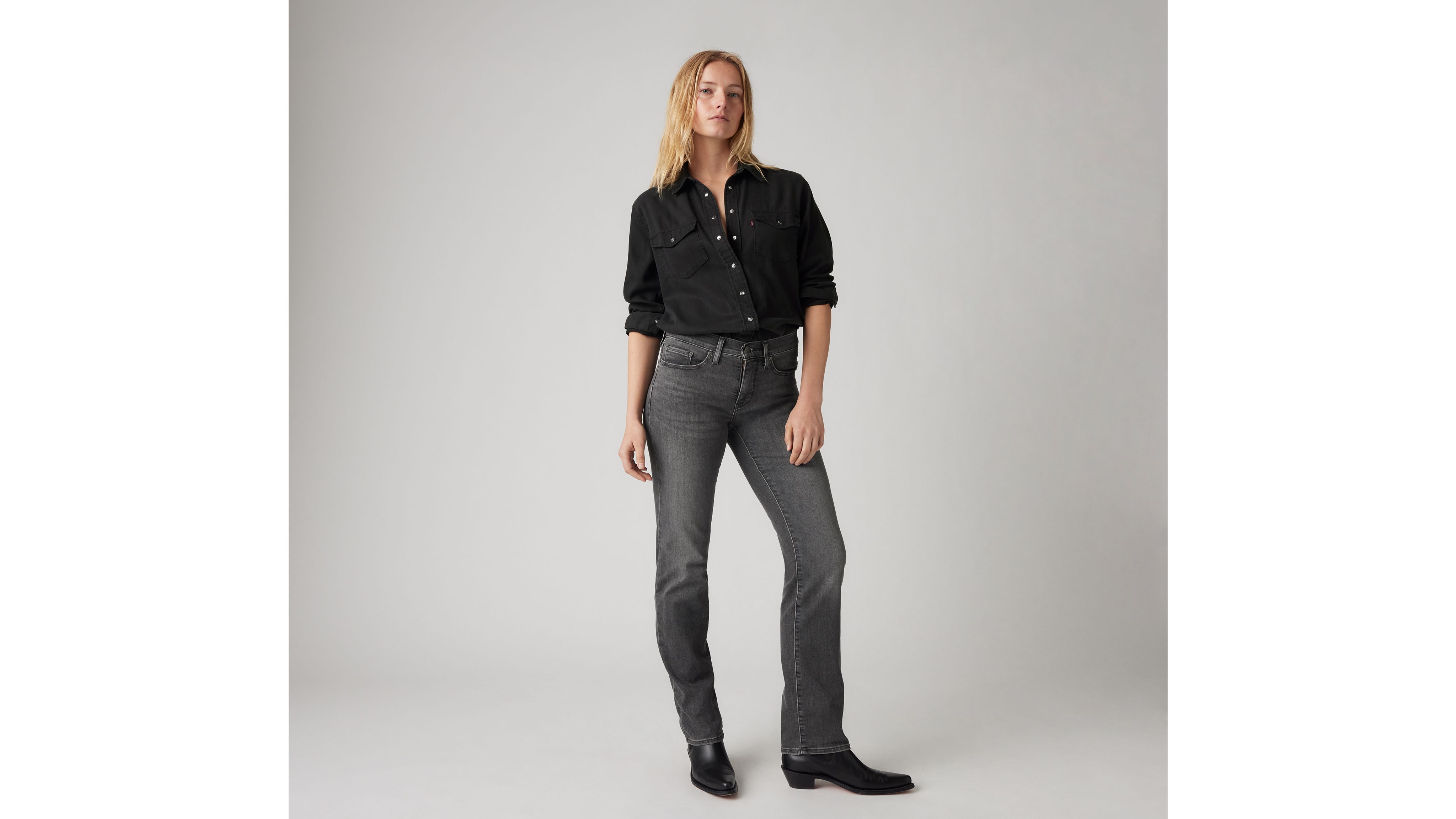 

314 Формирующие прямые женские джинсы Levi's, цвет River Rock - Black