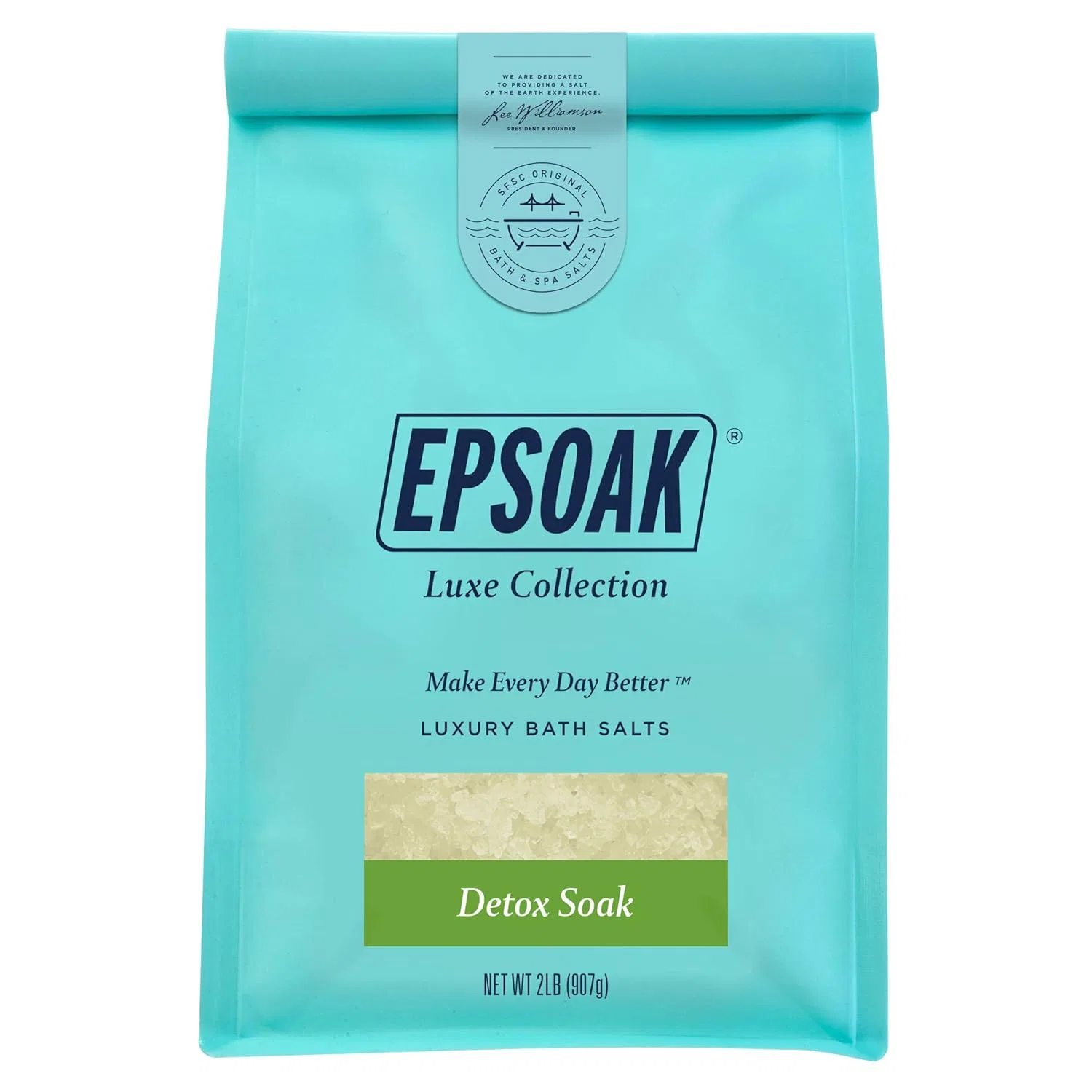 Соль для ванны Detox Soak, San Francisco Bath Salt Company, 907 г, Лаванда и Розмарин
