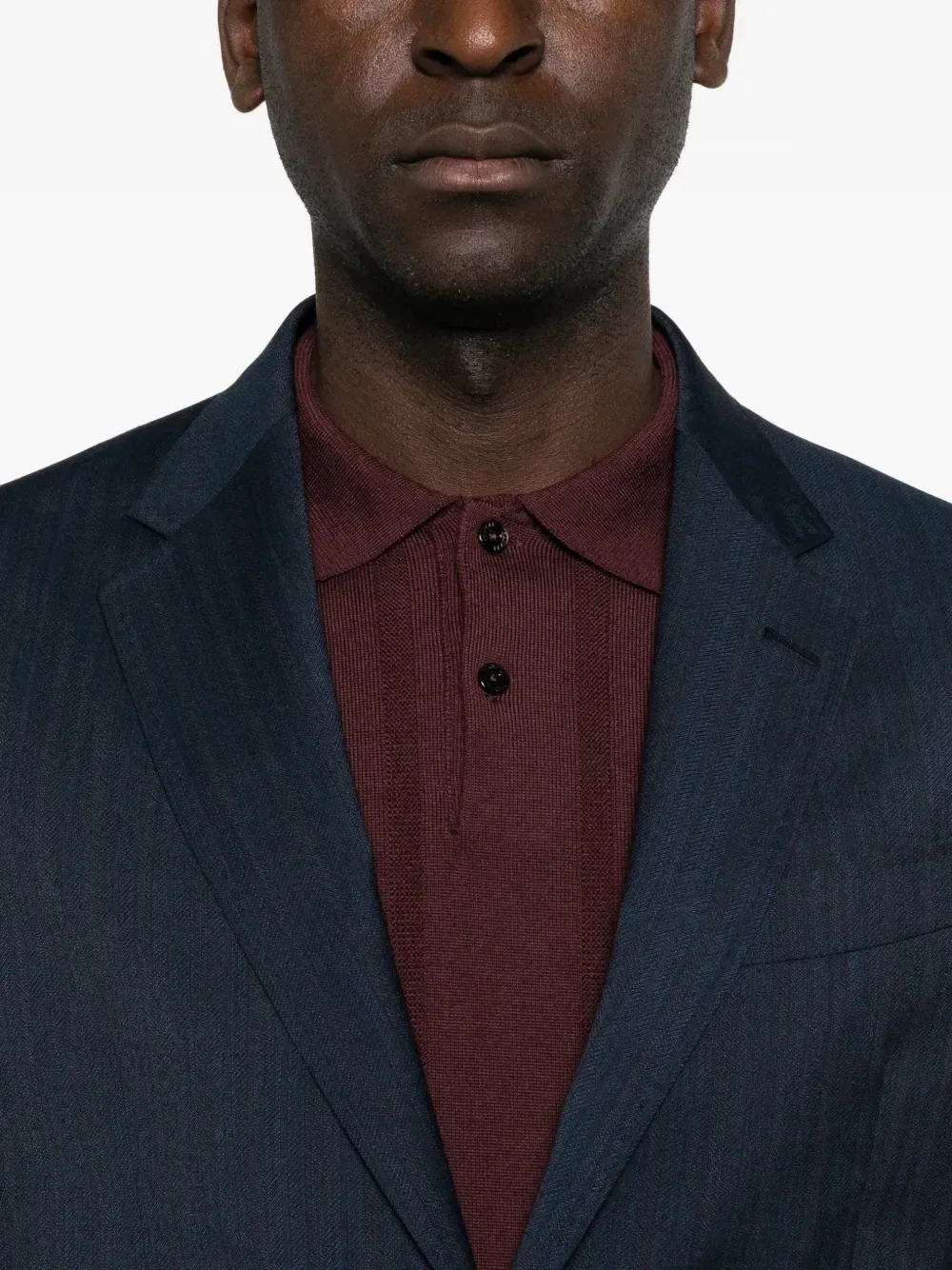 Костюм из шерсти с узором «елочка» ETRO, синий — фото 4