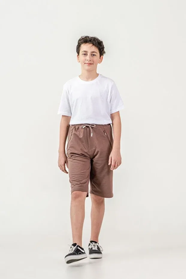 Детские шорты для мальчиков с принтом Mışıl Kids, Brown