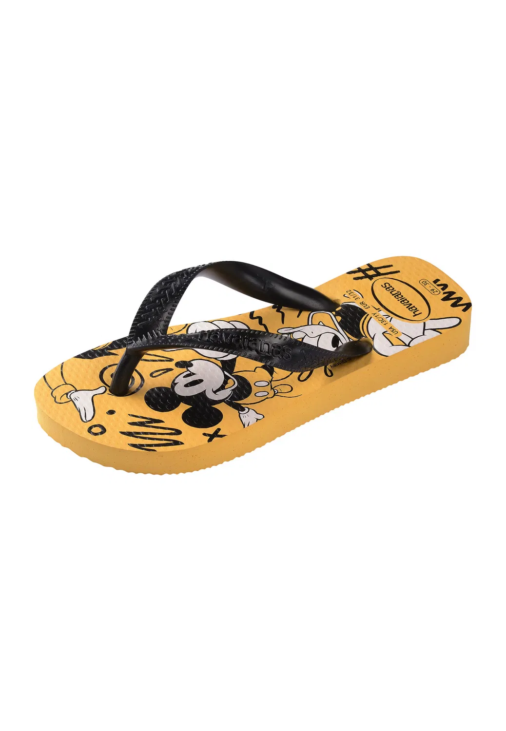 Сандалии Havaianas Disney желтого и черного цвета