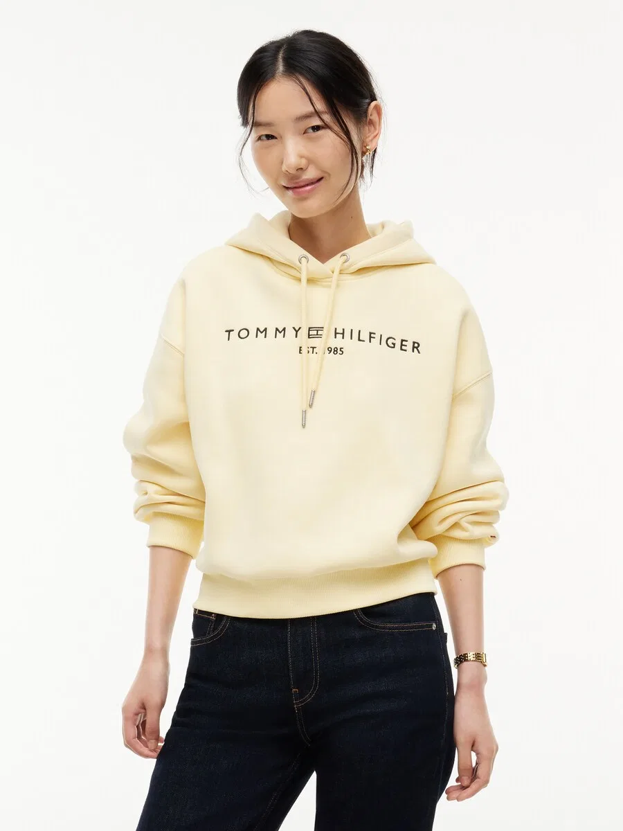 Толстовка TOMMY HILFIGER светло-желтого цвета — фото 2
