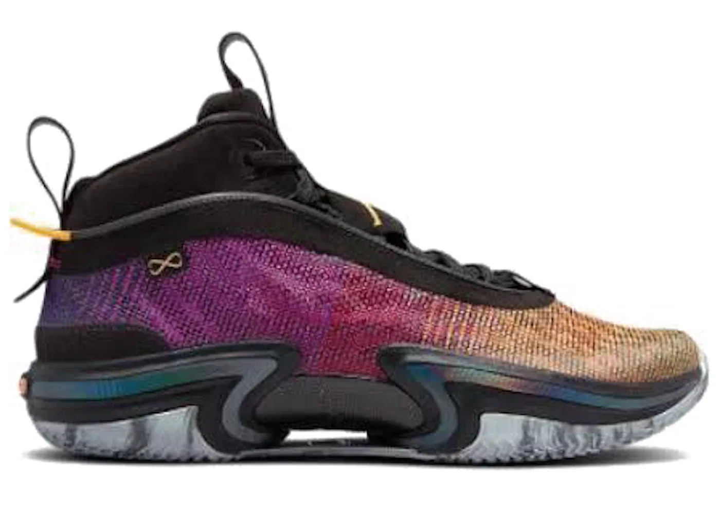 Детские кроссовки для мальчиков баскетбольные Jordan 36 Jordan, Black/Deadly Pink/Court Purple/Laser Orange