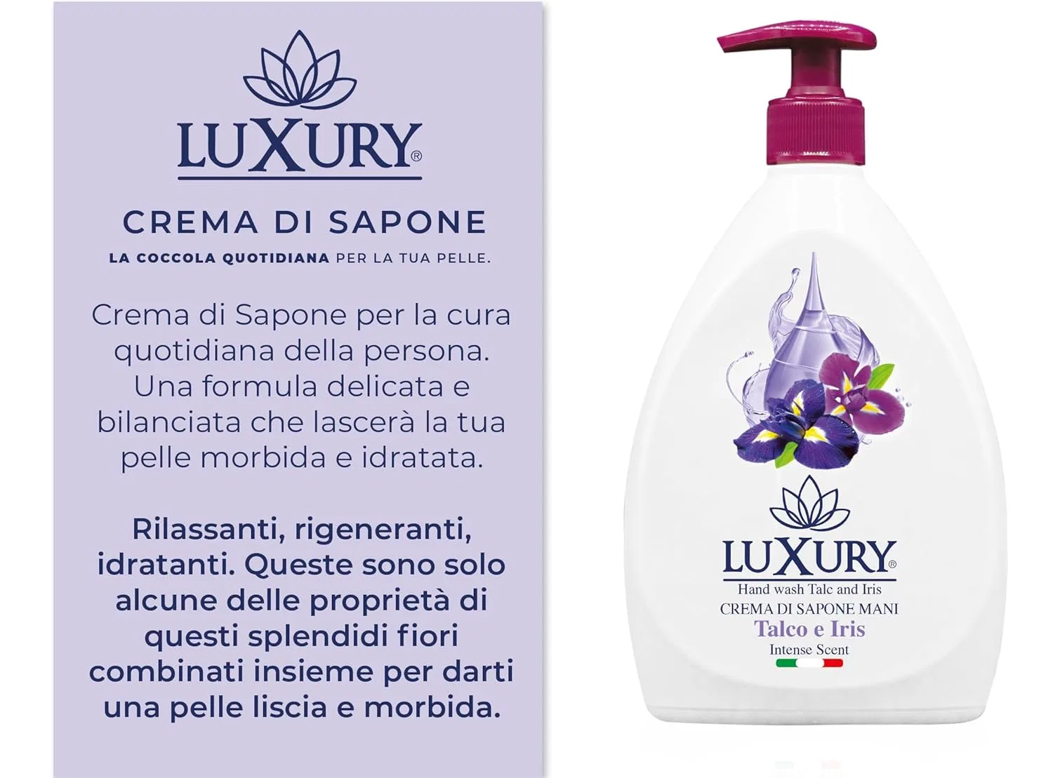 Жидкое мыло для рук Luxury Soap Mani Talco and Iris, 750 мл — фото 4